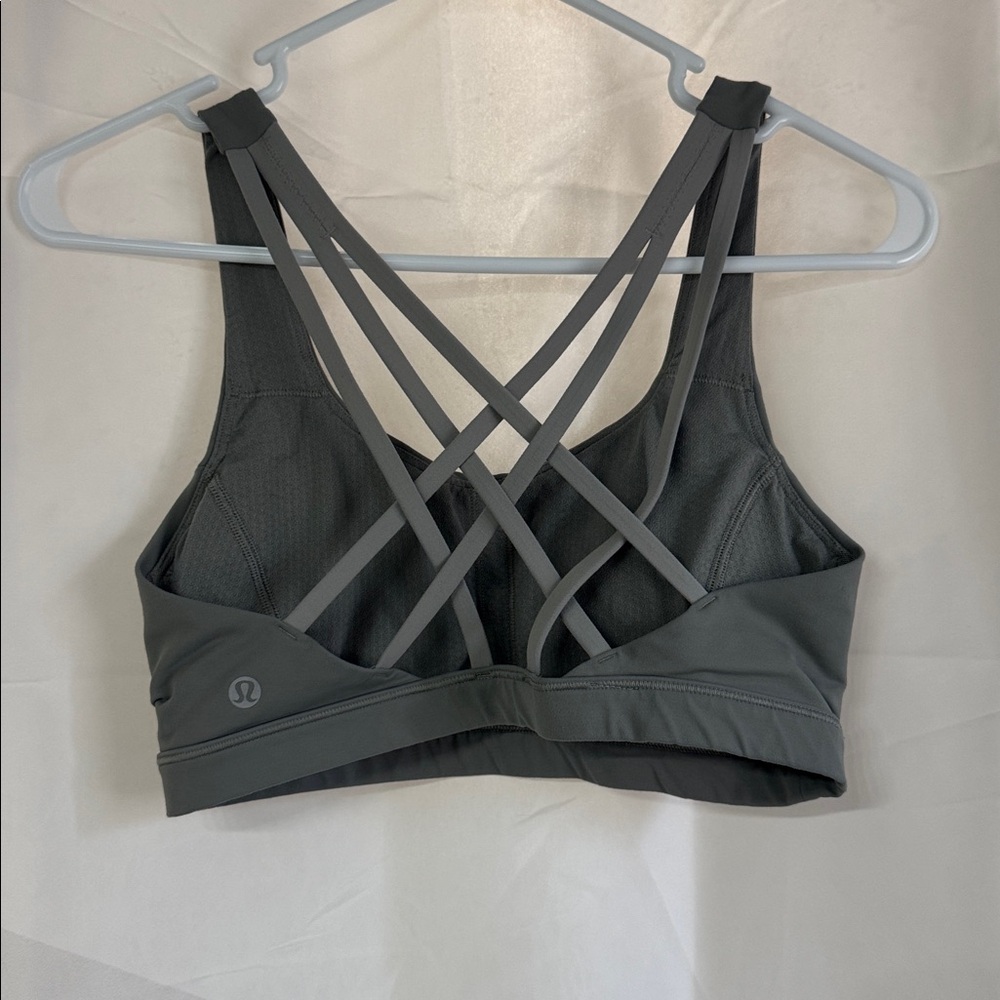Lululemon Grey Free To Be Serene Bra Size 6 - Picture 4 of 5